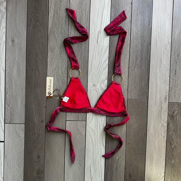 Bellisima Monte Carlo Bikini Top with Gold Rings | NWT | Size: Medium - Picture 4 of 4